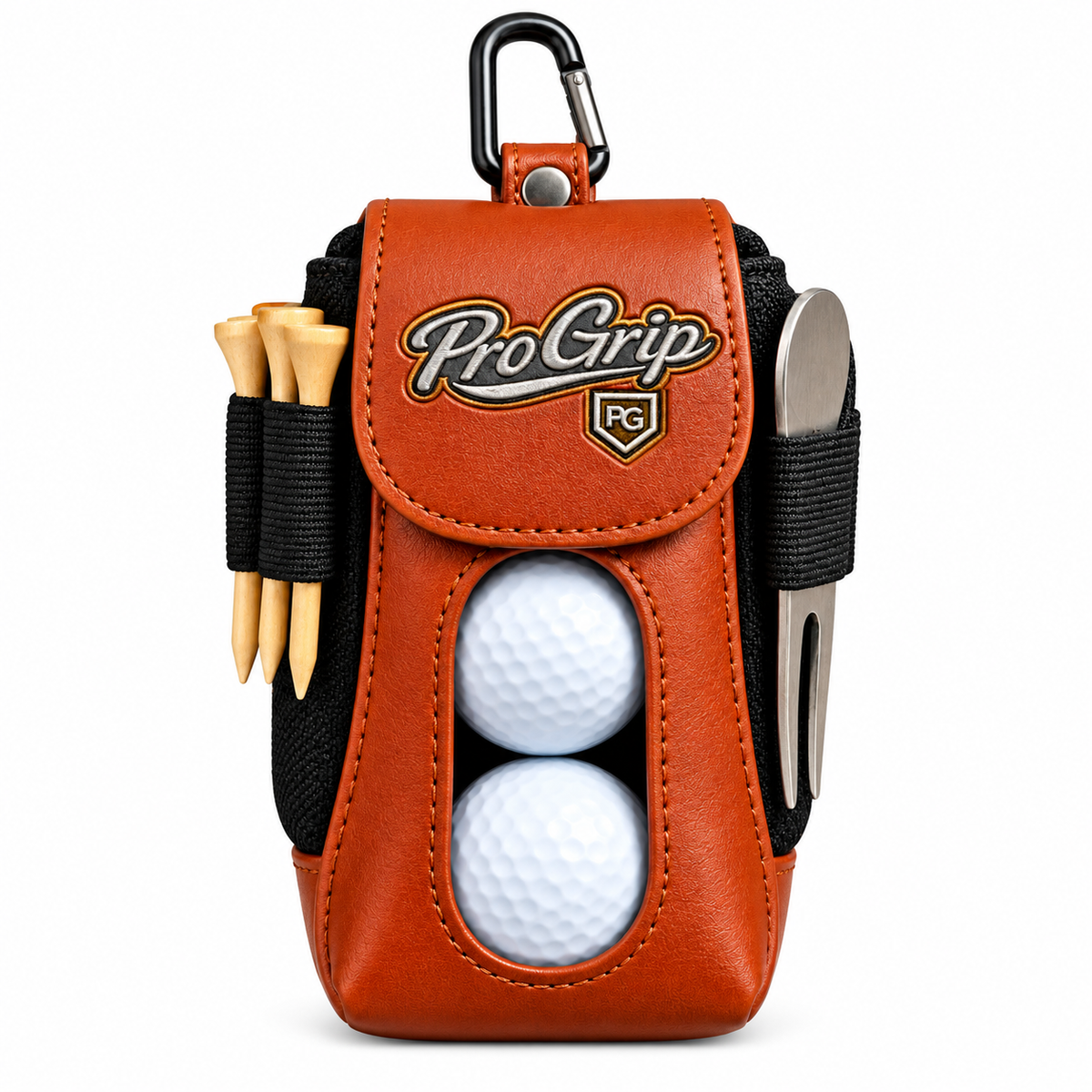 Personalized Suede Three-Ball Golf Pouch