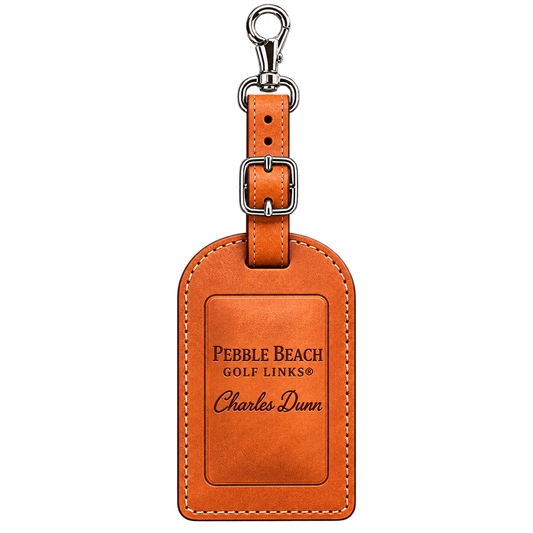 Personalized Leather Luggage Tag Laser Engraved
